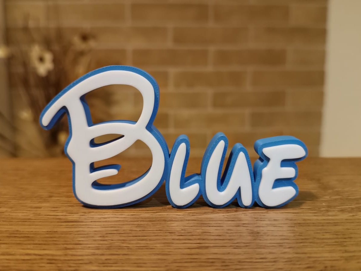 Blue Name Disney Tag