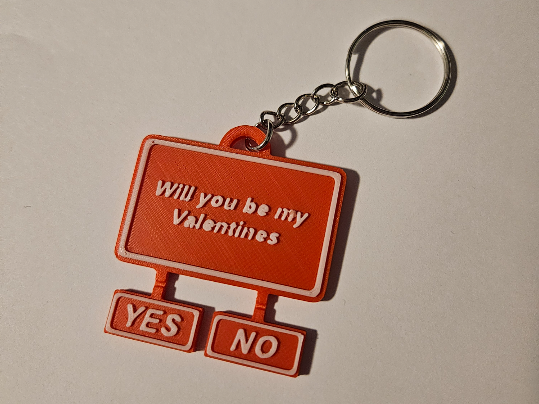 Will you be my Valentine key chain