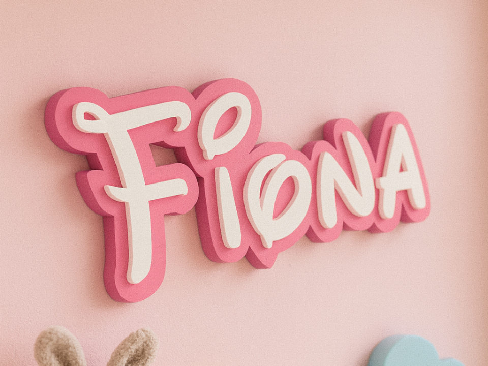 Namensschild - Fiona - Kinderzimmer