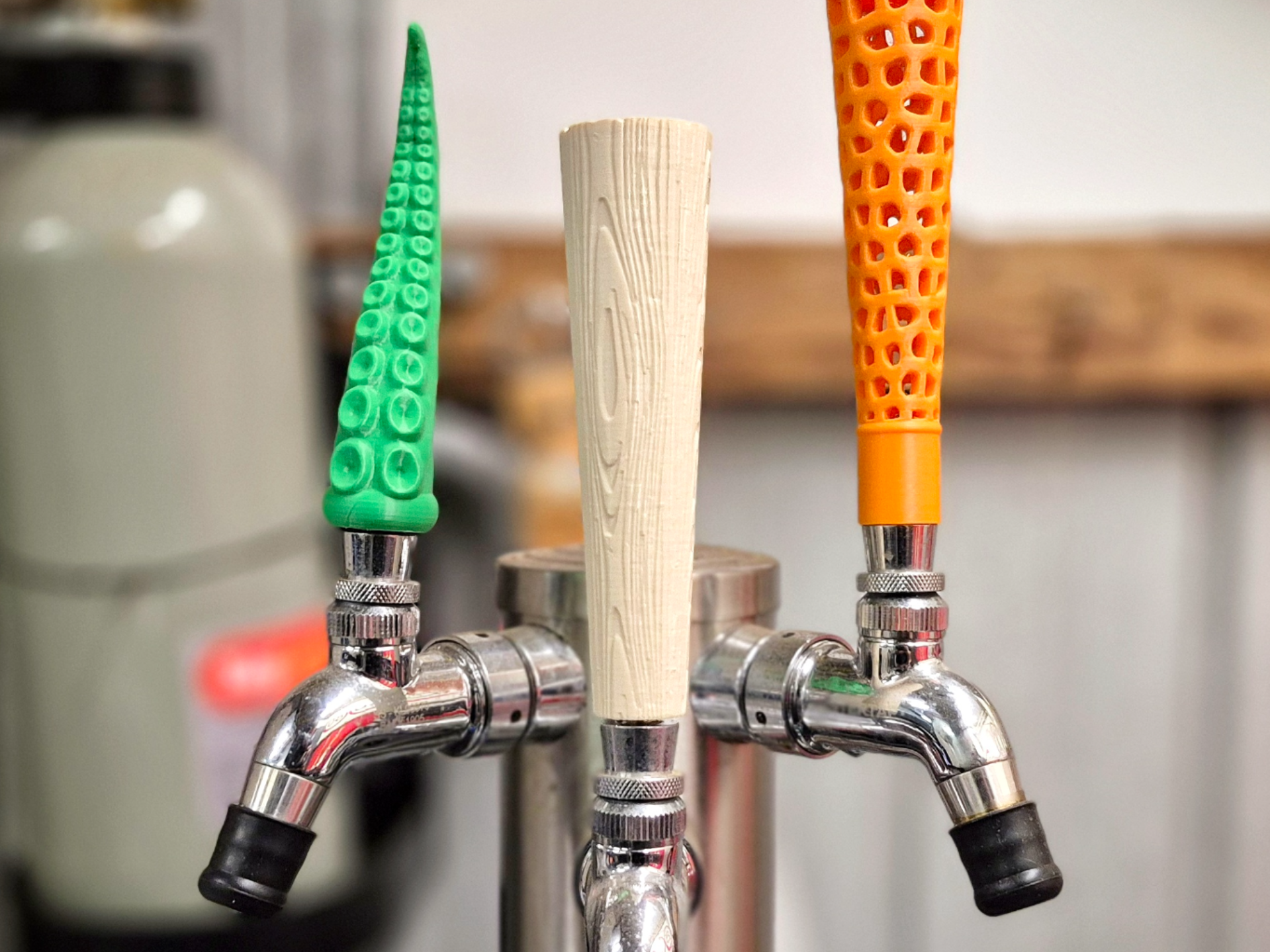 Beer Tap Handle - Printed Threads - Wood Effect