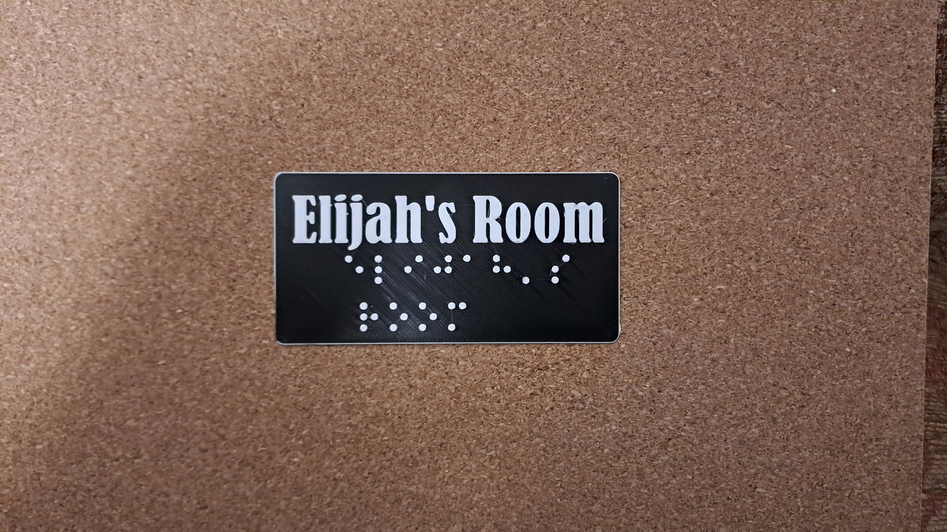 Braille Name - Elijah's Room