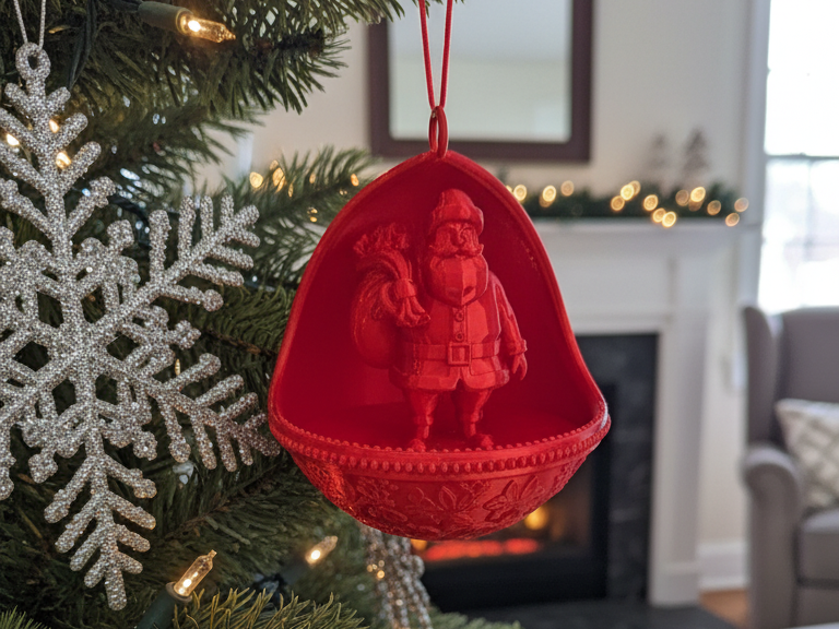 chritsmas ball with santa claus