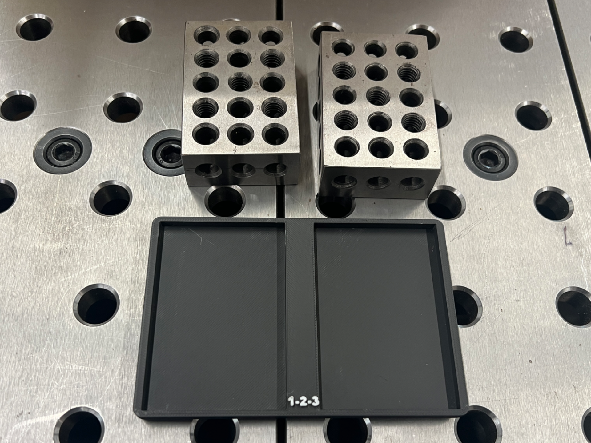 123 block flat gridfinity holder