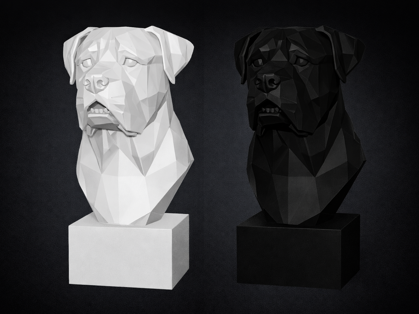Geometric Bust - Canarian Mastiff
