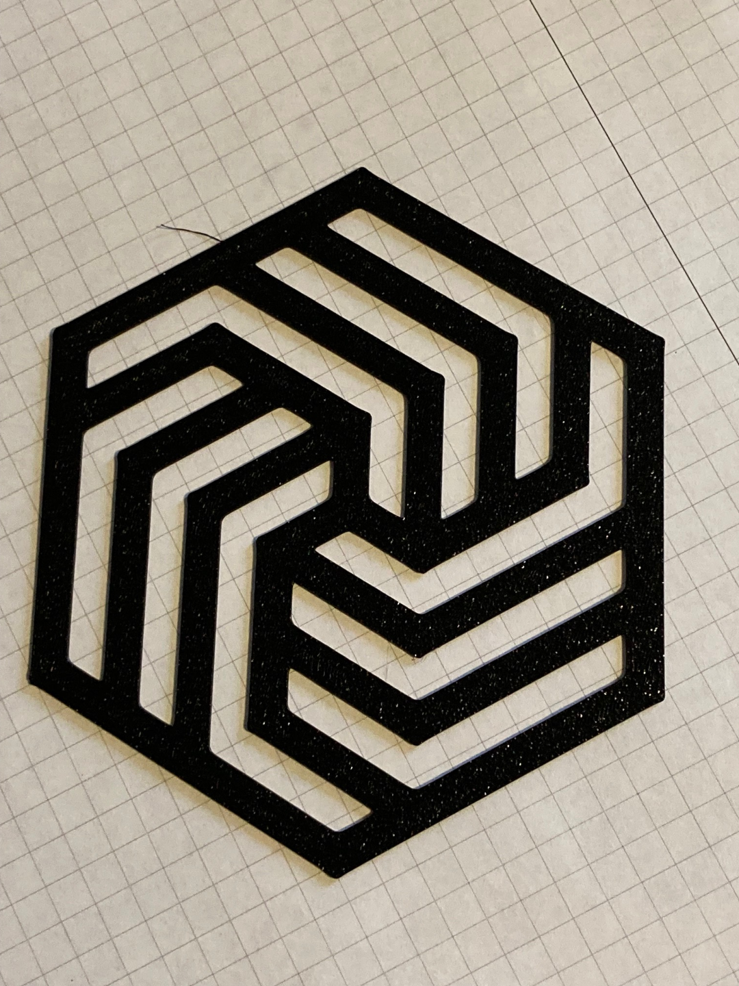 Contemporary Hexaganol Coaster