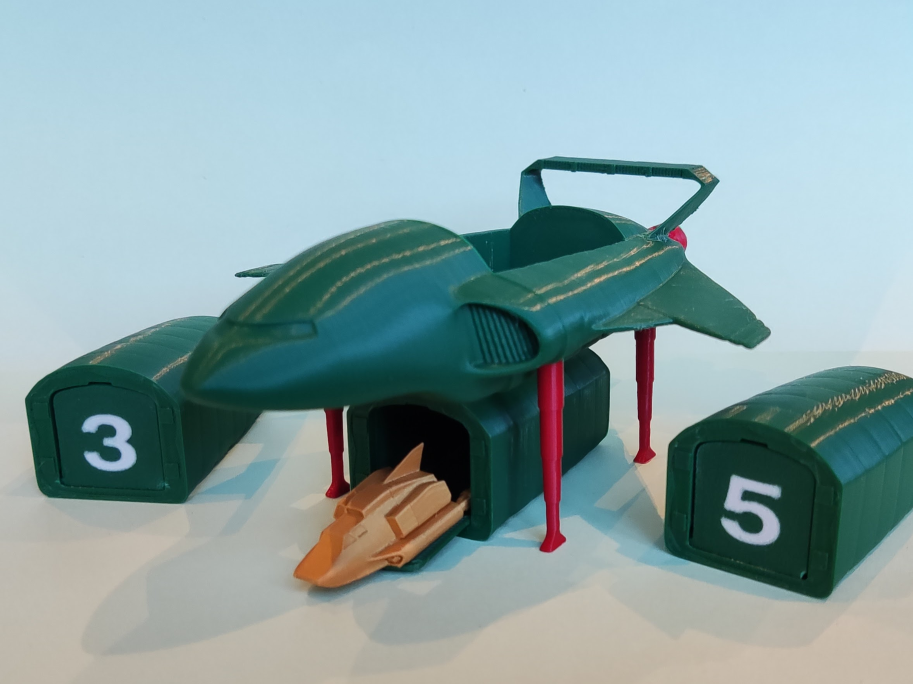 Thunderbird 2 with Thunderbird 4