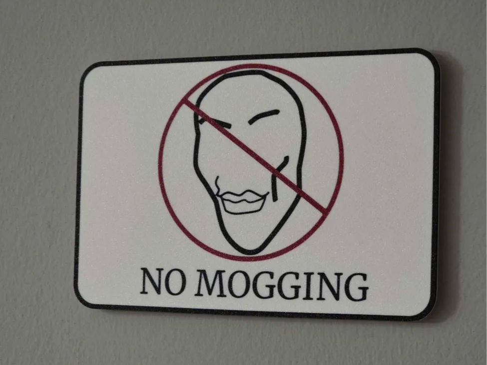 No Mogging Sign