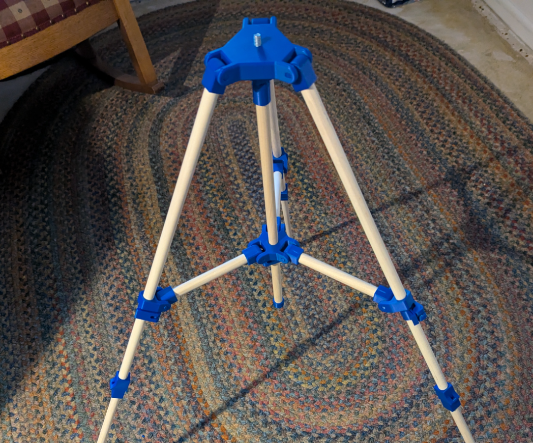 Tripod Using Wooden Dowels