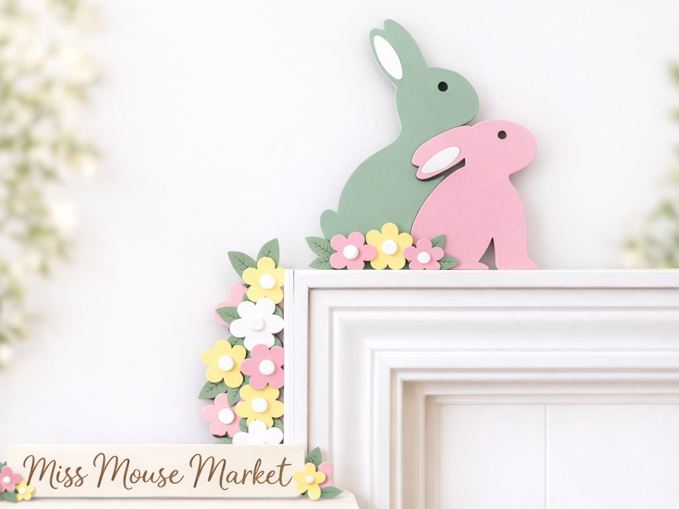 Easter Bunny Door Frame Decor-No Supports!