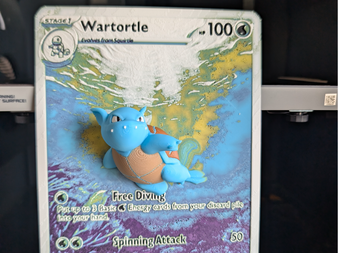 Oversized 3D Wartortle Pokemon Card Full Art 151