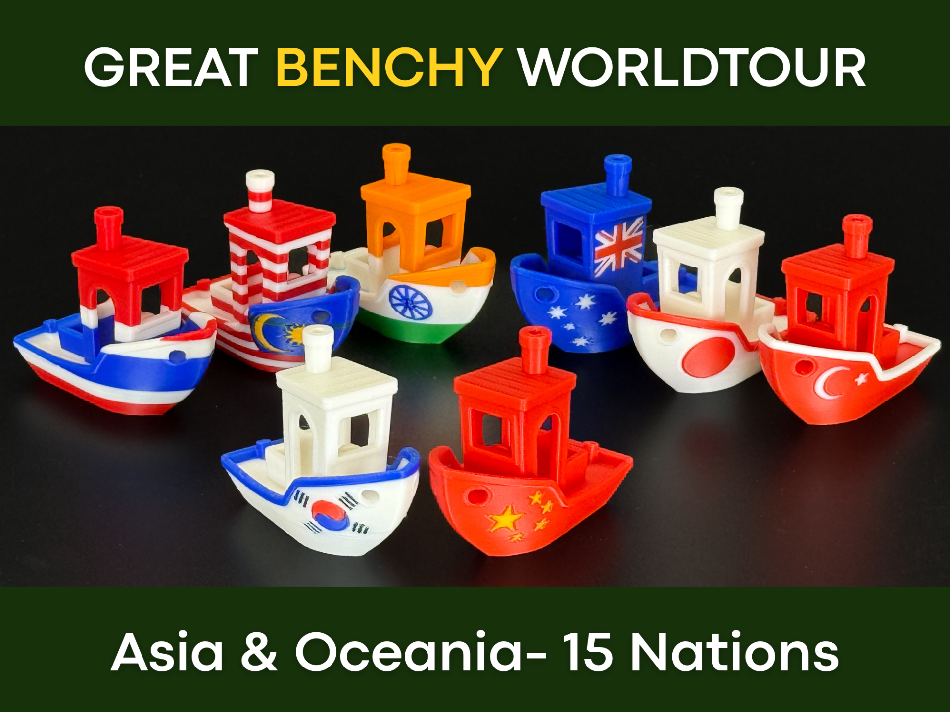 World Flag Benchy - Asia & Oceania