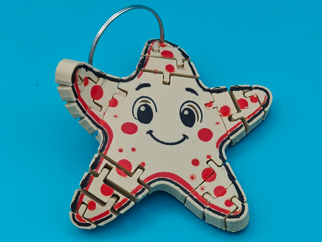 Starfish Flexi keychain