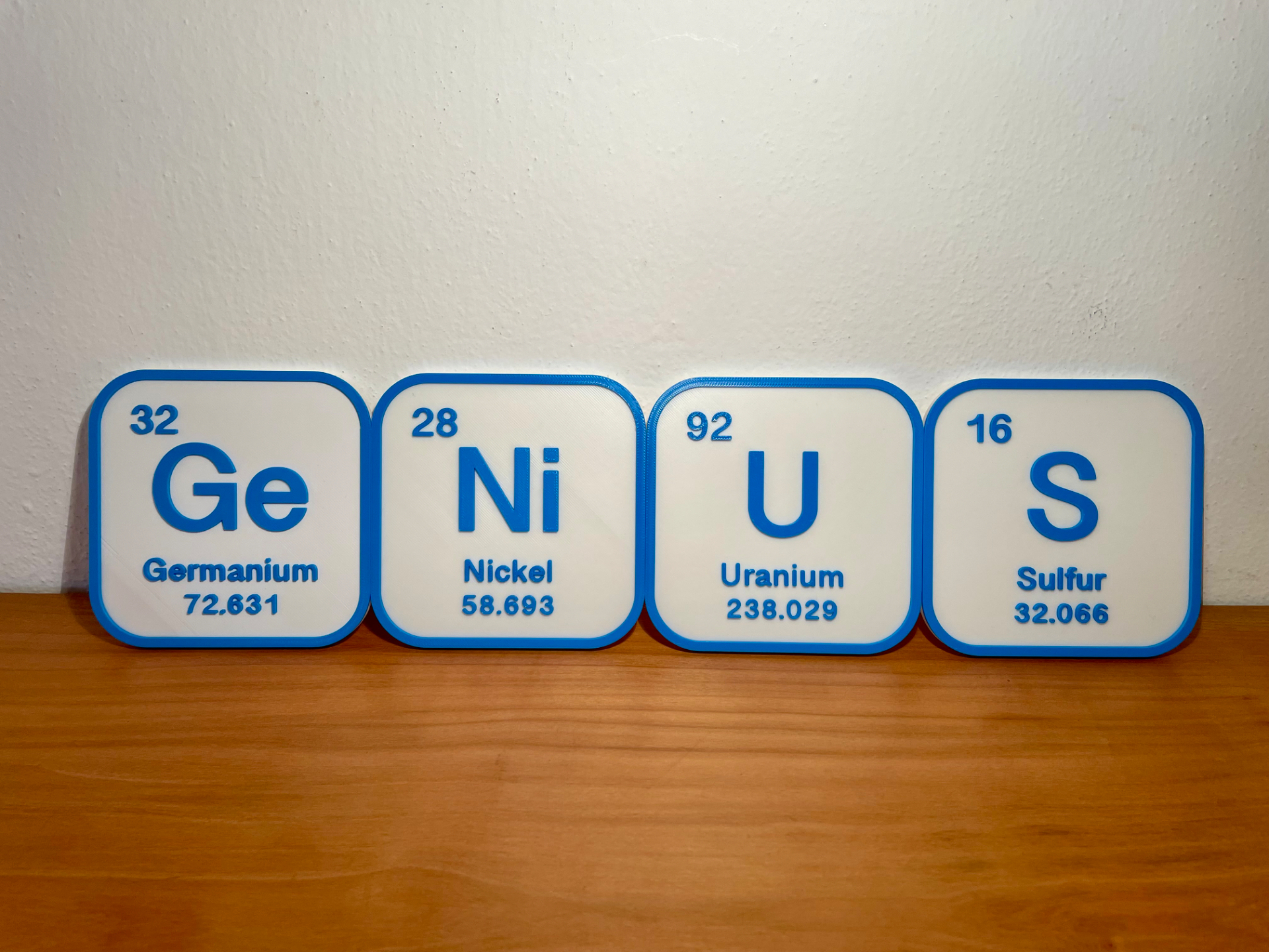 GeNiUS - Periodical table element symbols
