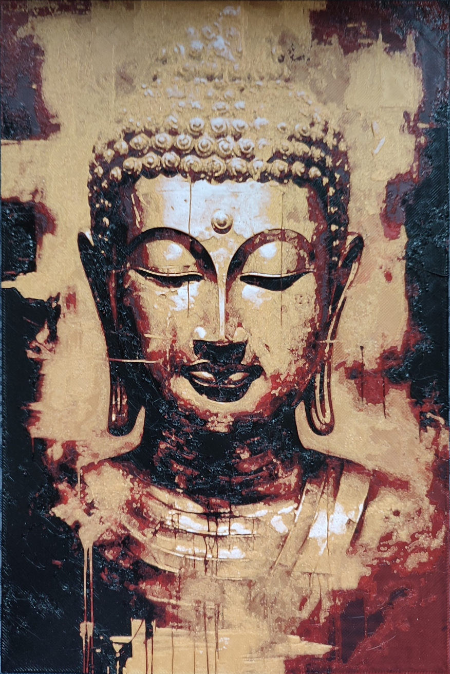 4-color HueForge Buddha