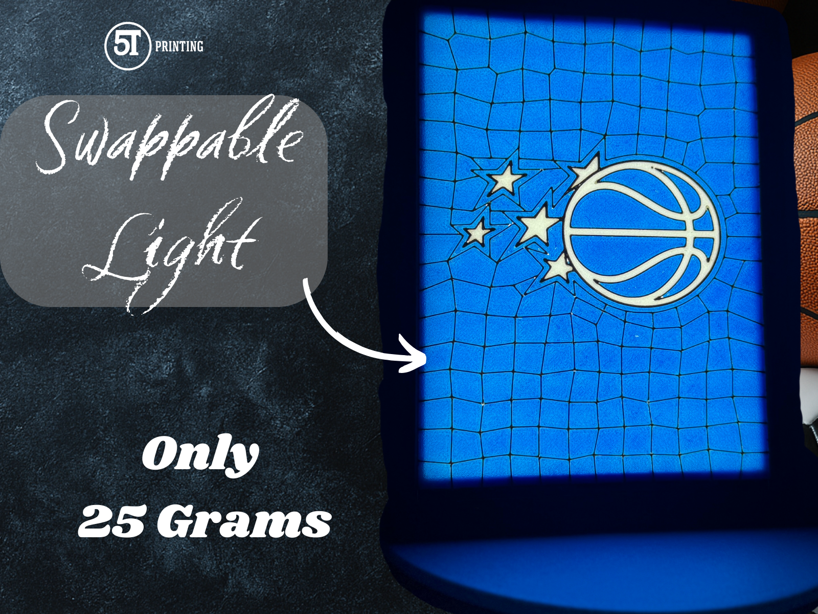 Orlando Magic light (swappable glass)