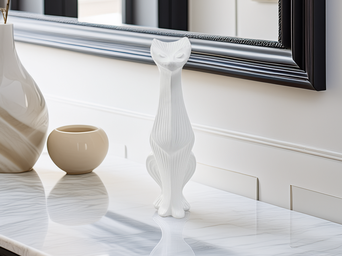 Abstract Cat Sculpture
