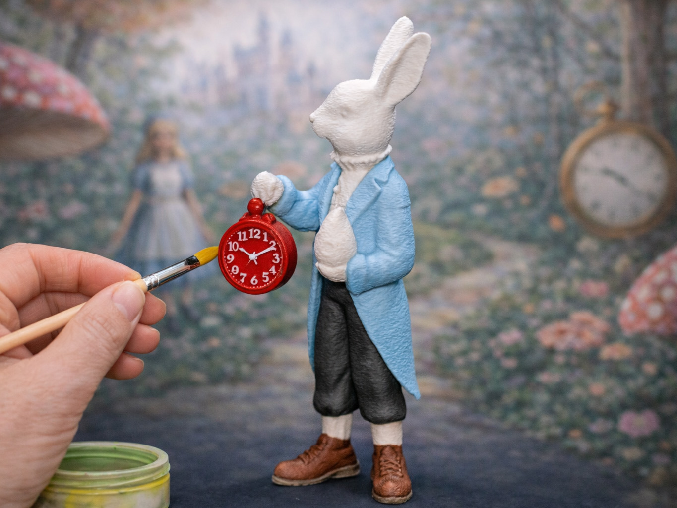 Wonderland Rabbit with Clock – Paint-Your-Own