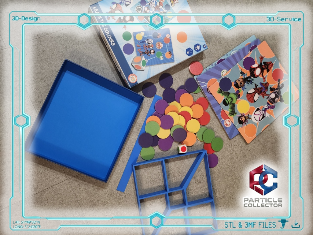 Spidey Learn the Colours (boardgame inlay)