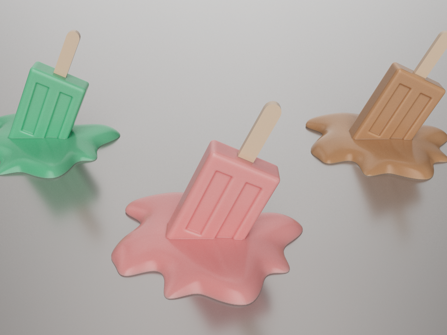Melted Popsicle fridge magnets