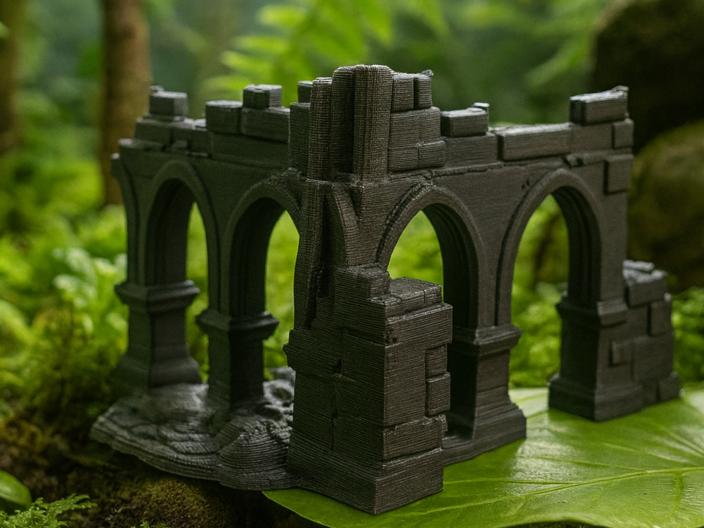 Ruined Corner Stone Structure Reptile tank decor