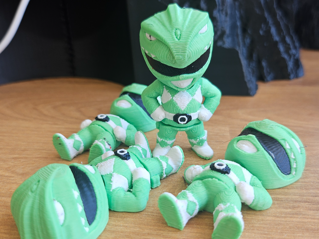 POWER RANGERS green ranger micro hero flexi