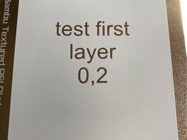 test first layer