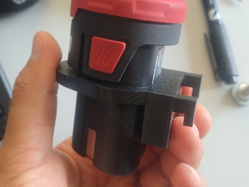 Mount for the Parkside X12V battery IKEA SKADIS