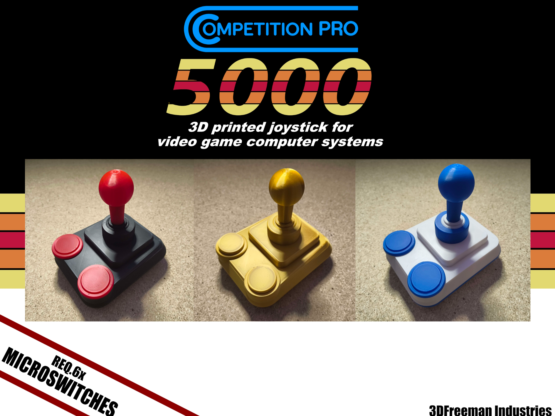 Competition Pro - 3D Printed Retro Joystick