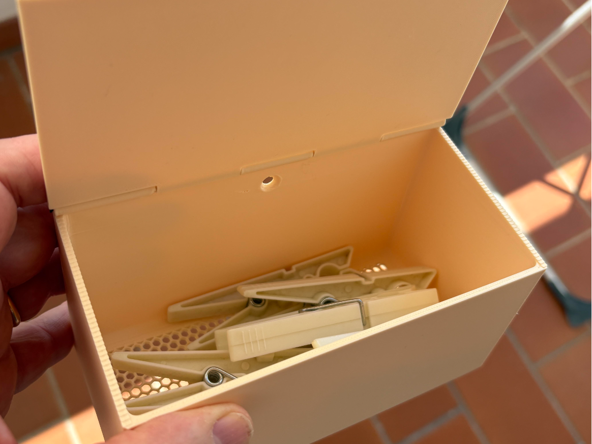 Box for clothespins