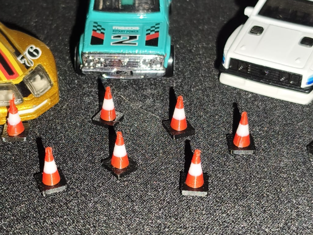 Mini Verkehrsleitkegel 1/64 Diorama zubehör
