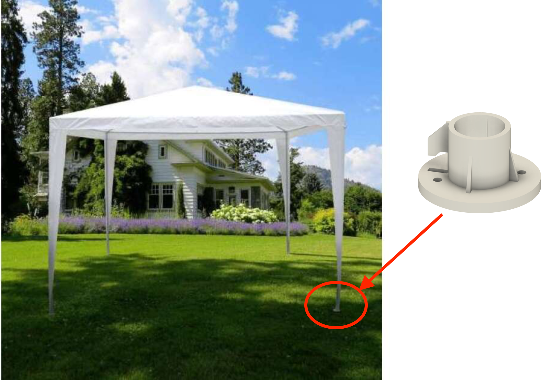 Pavilion / Tent feet replacement