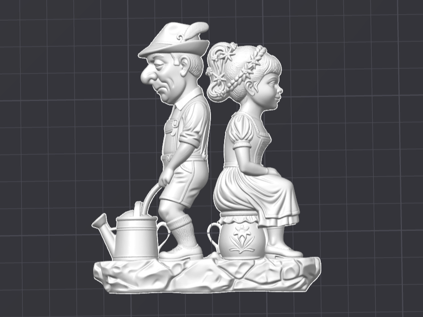 Bavarian / Austrian Toilet Figurine