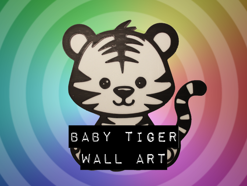 Cute Baby Tiger | Wall art | 2D