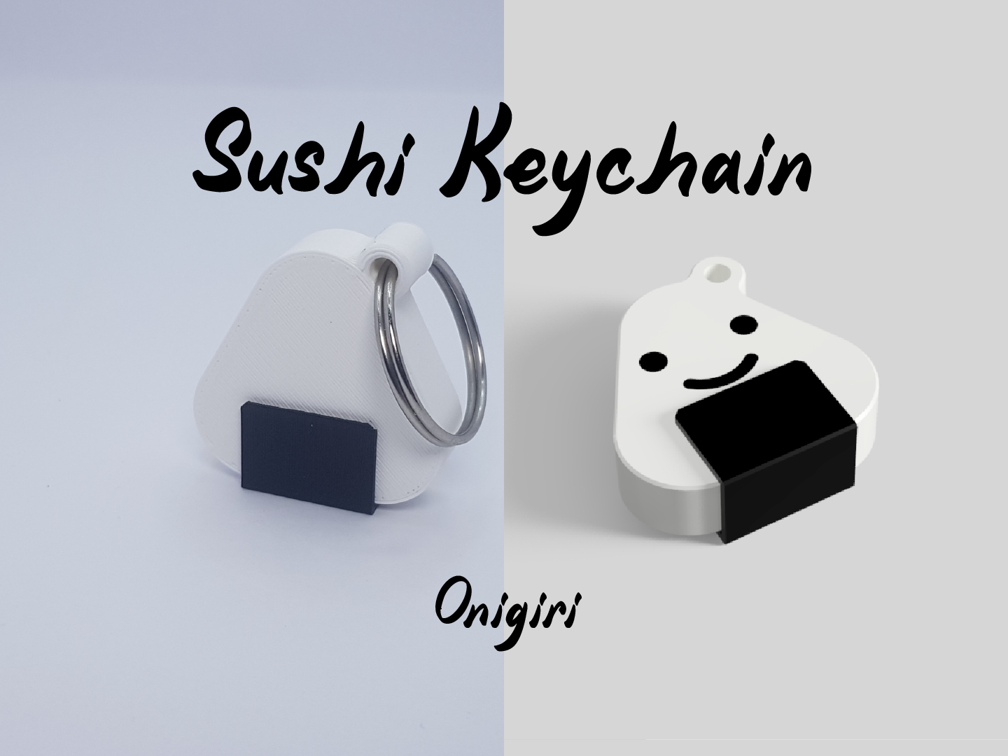 Sushi keychain - Onigiri