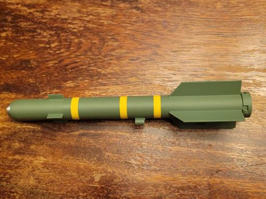 Launchable Hellfire Model Rocket, 18mm A,B,C motor