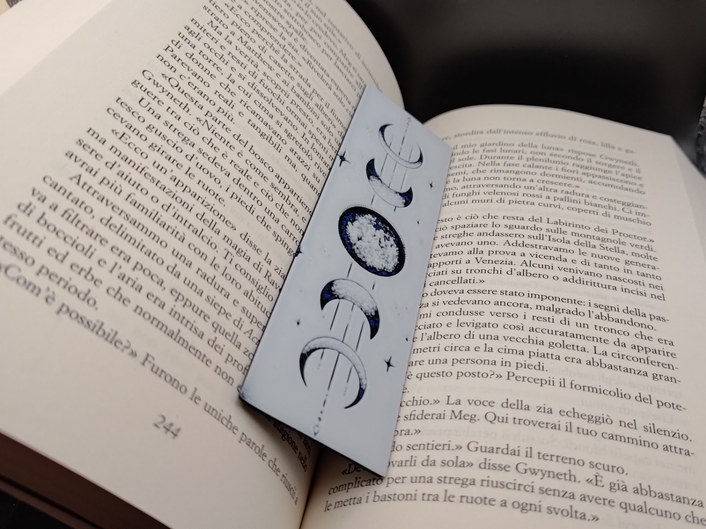 Moon phase design bookmark