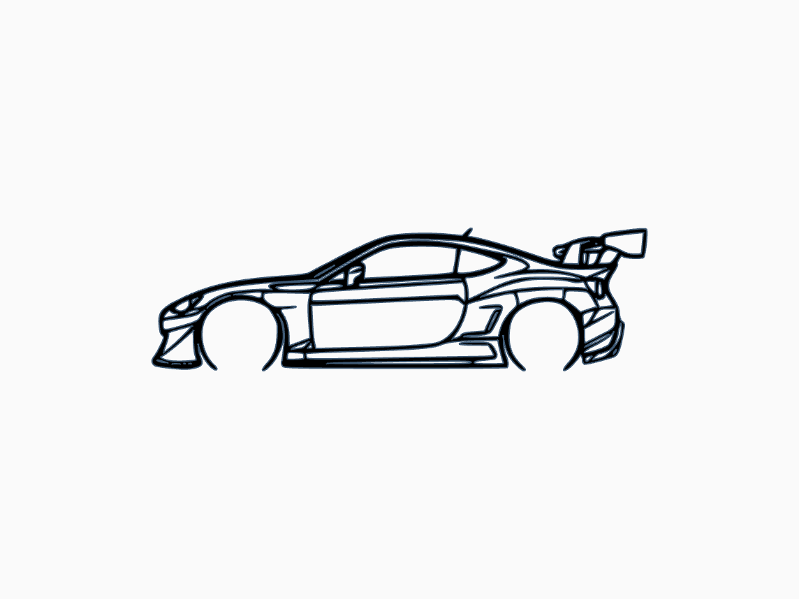 Subaru BRZ Wall Art – 3D Printable Model 20" x 7"