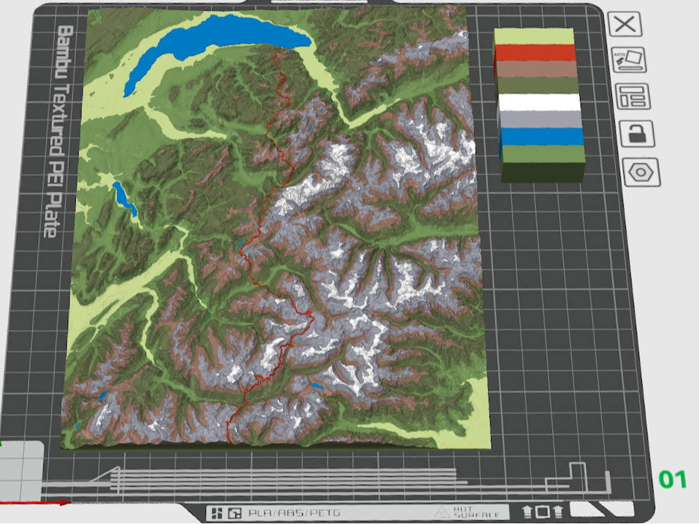 Map GR5 - French Alps with GPX track