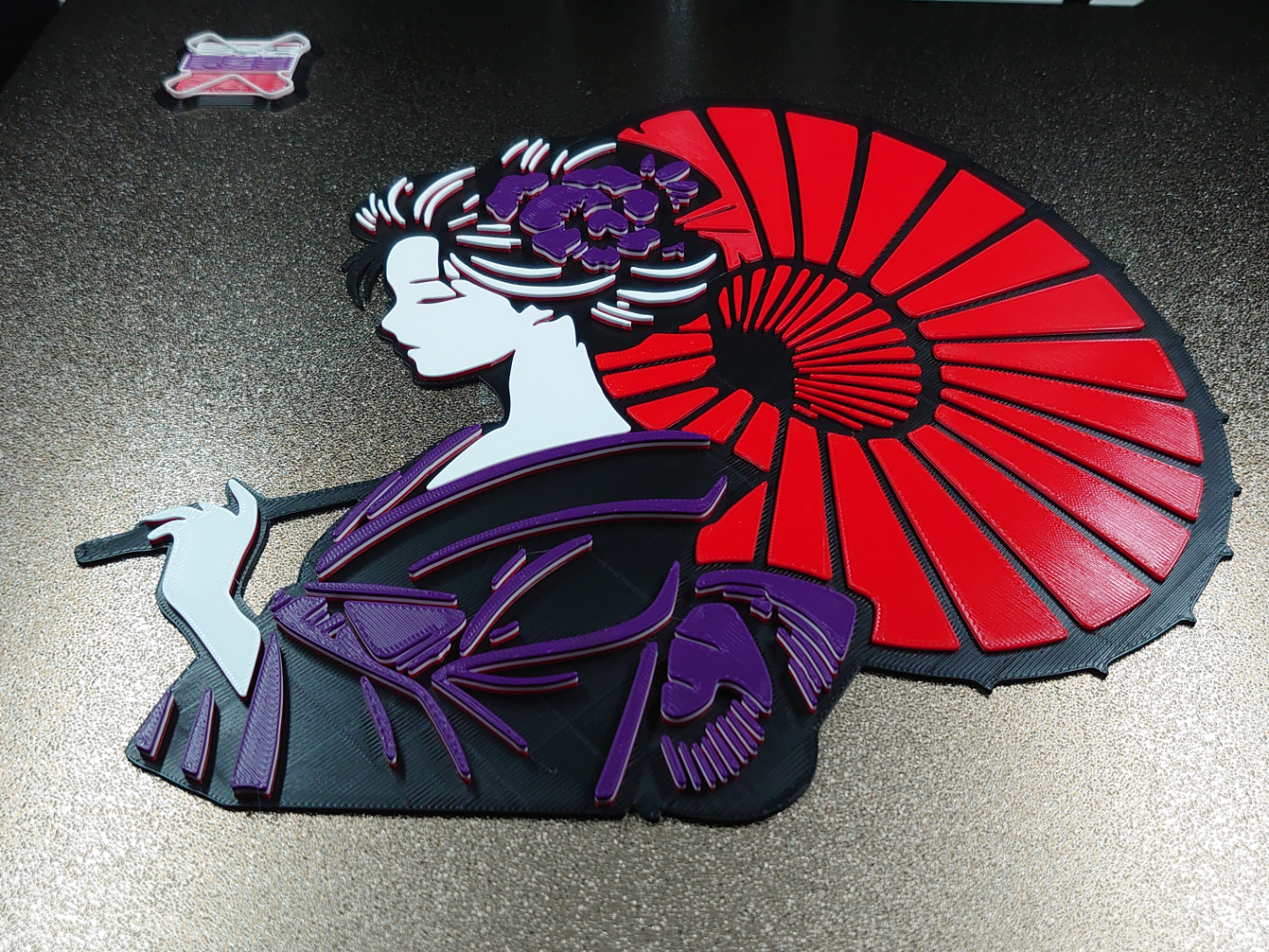 Geisha japonaise déco mural couleur