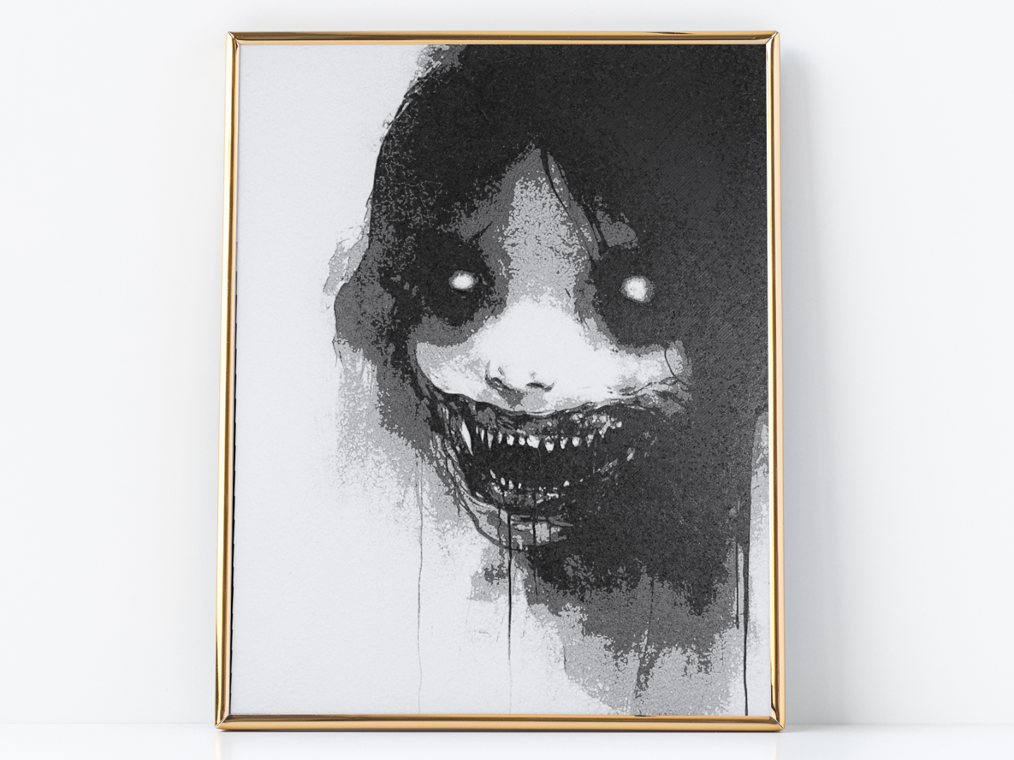 Spooky Vampire Textured Art Print (7"x9") - HueFor