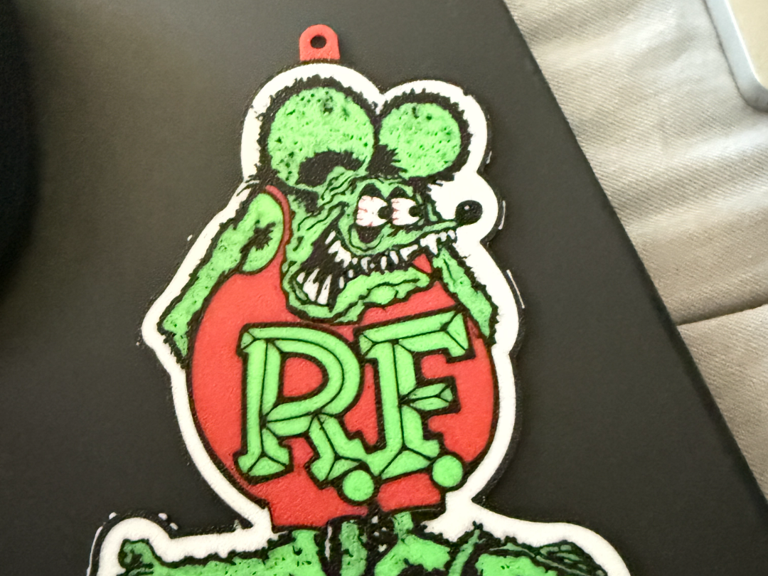 Rat Fink key chain / coaster size as needed 