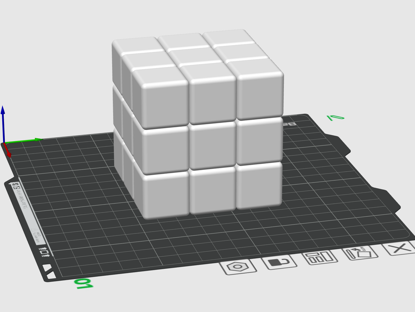 Non functional Rubic cube 3x3x3 75mmx75mmx75mm