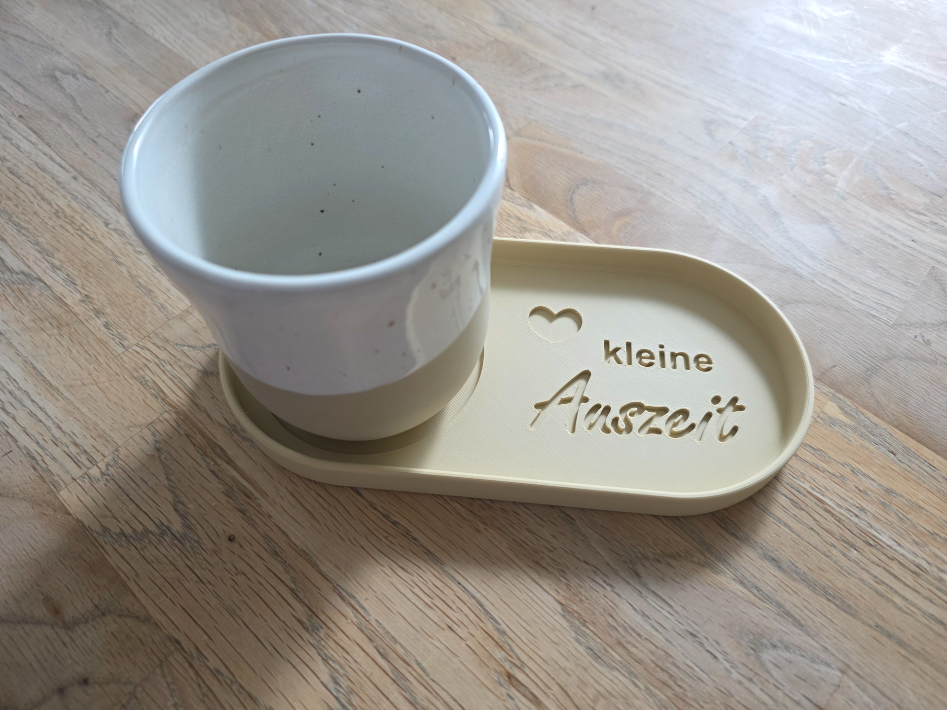 Tablett für Tasse (kleine Auszeit+Mach mal Pause)