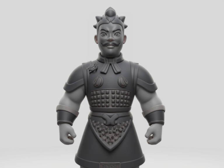 Terracotta Warrior General Cartoon Figurine