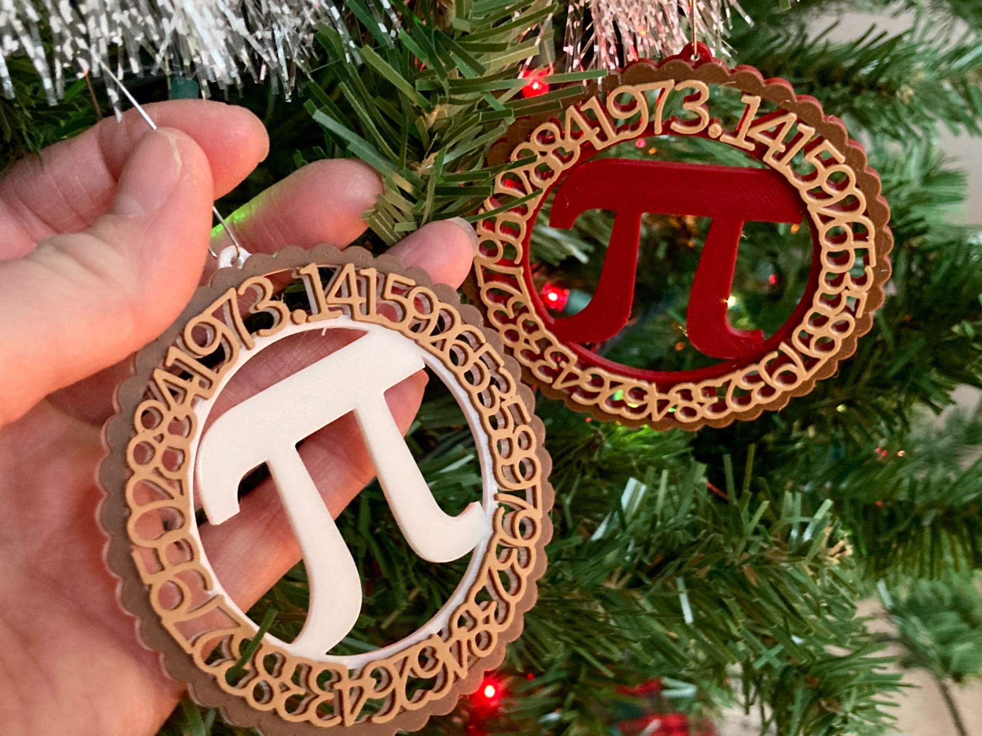 Pi Pie Ornament / Keychain / Window Decoration