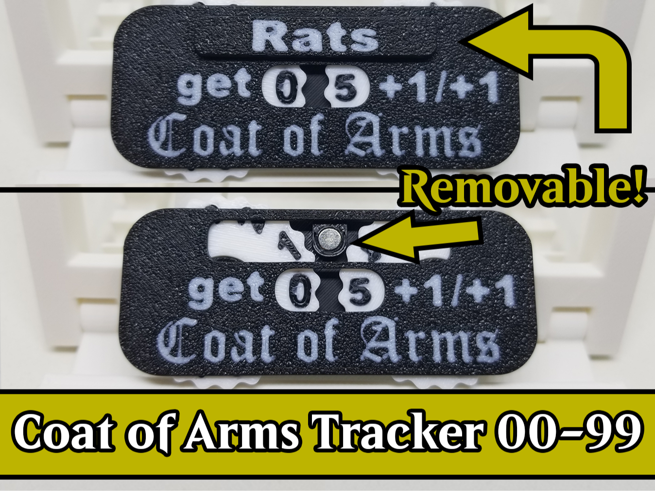 MTG Coat of Arms Tracker / Counter - 00-99 Dials