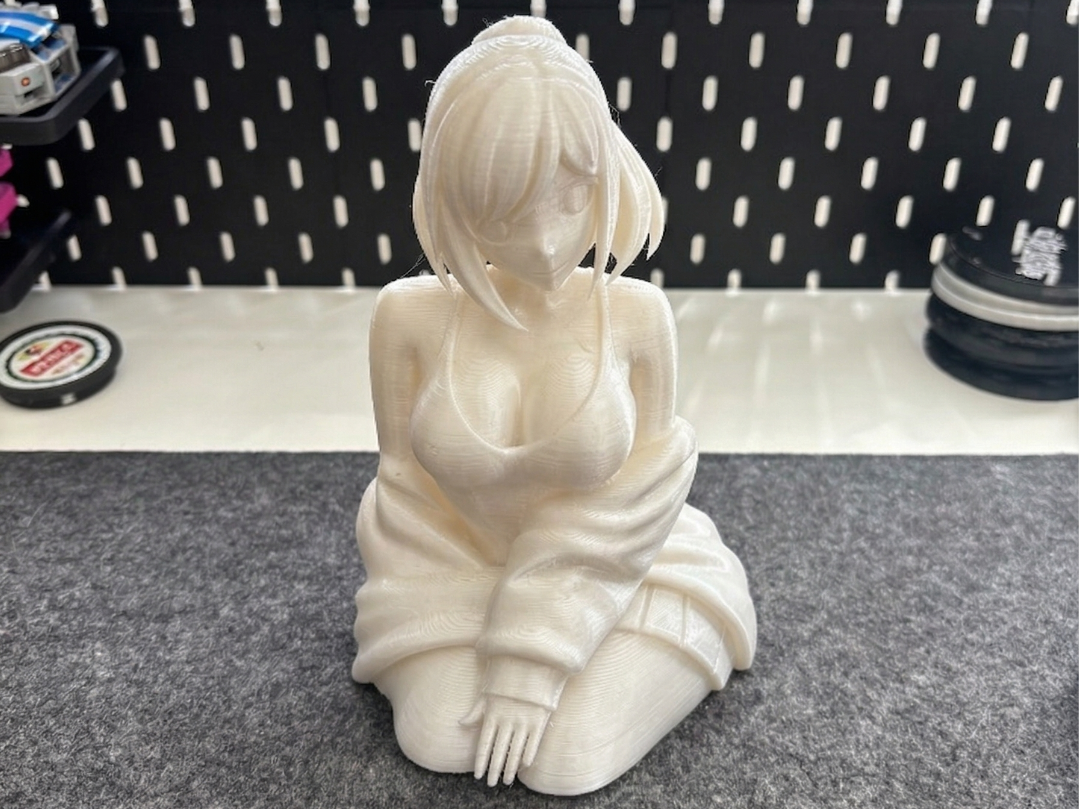 Elegant Anime Girl - Relaxed Streetwear Statue