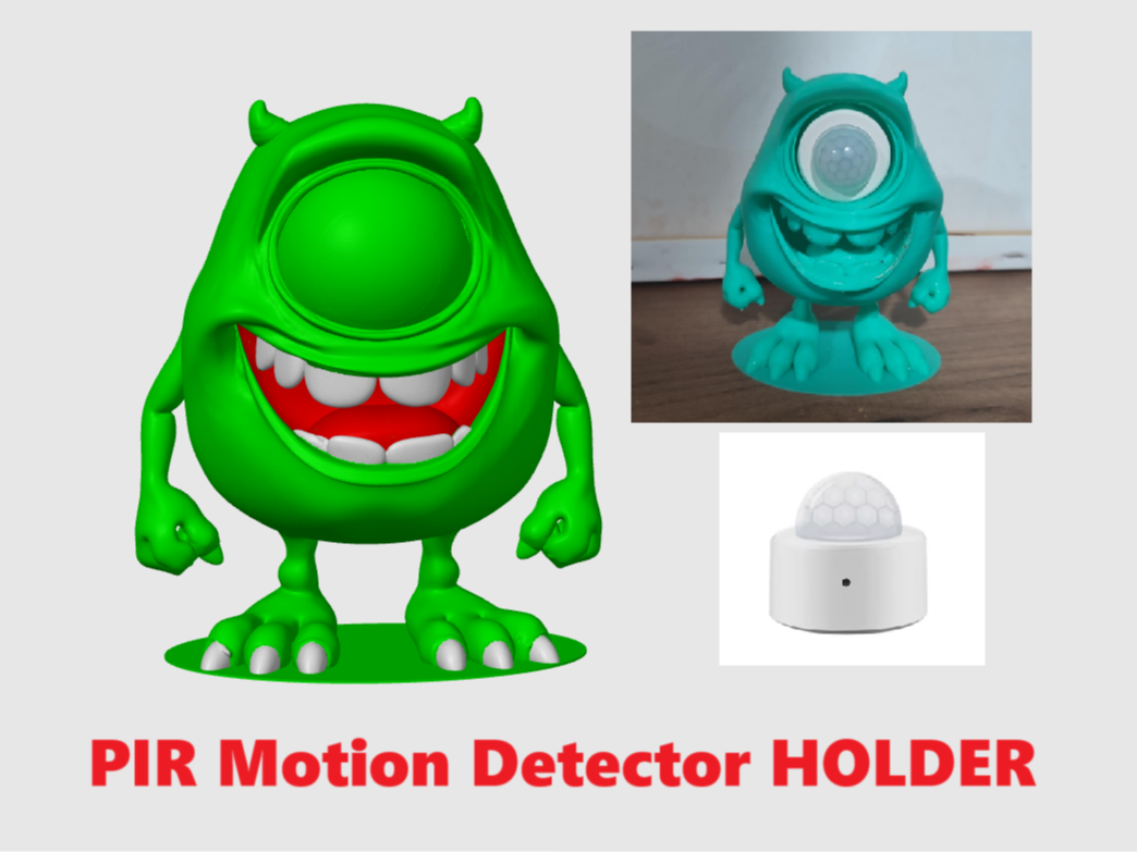 PIR Motion Detector Holder (Mike Wazowski)