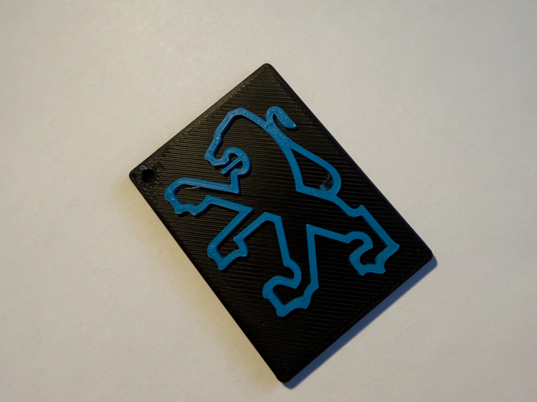 Peugeot 1980s Logo Keyring