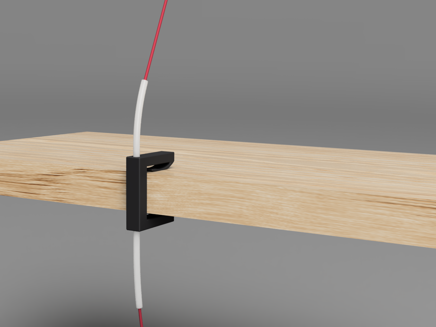 Universal PTFE Tube Holder for Shelf or Desk Edge